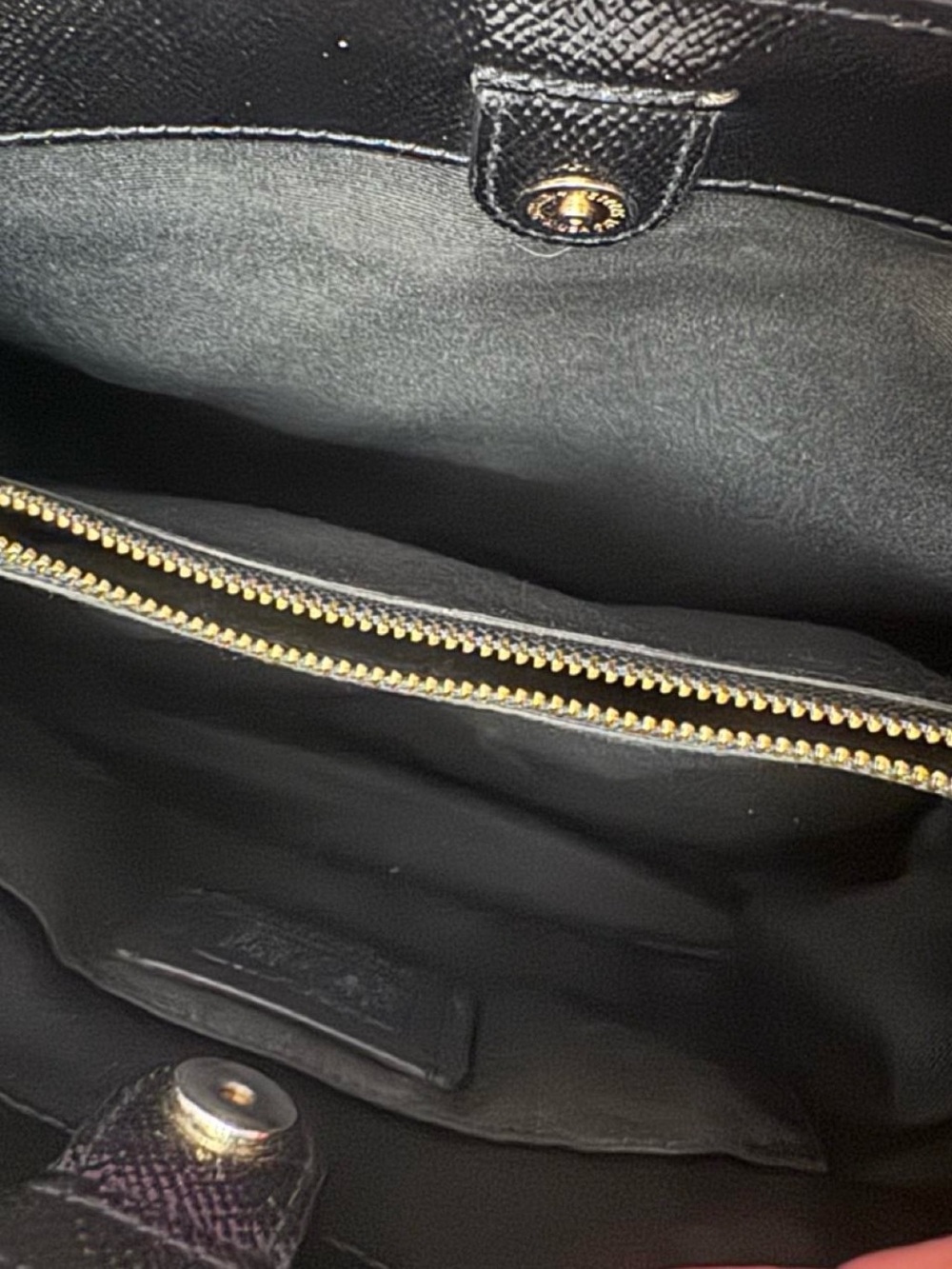 Coach Black Leather Shoulder Bag with Gold Hardware - Picture 4 of 5